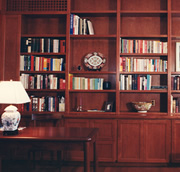 CHERRY LIBRARY, LEFT OF FIREPLACE